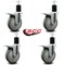 Service Caster 5'' Gray Poly Swivel 1-3/4'' Expanding Stem Caster Set Total Lock Brake, 4PK SCC-EXTTL20S514-PPUB-134-4 - alternate 3